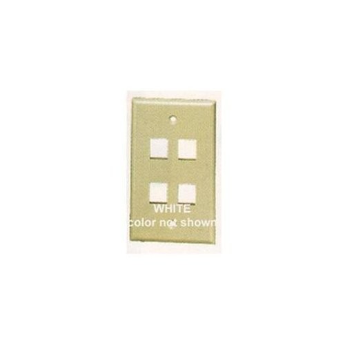 ICC IC107F04WH Single Gang Faceplate - 4 x Socket(s) - 1-gang - White (FACE4WH)