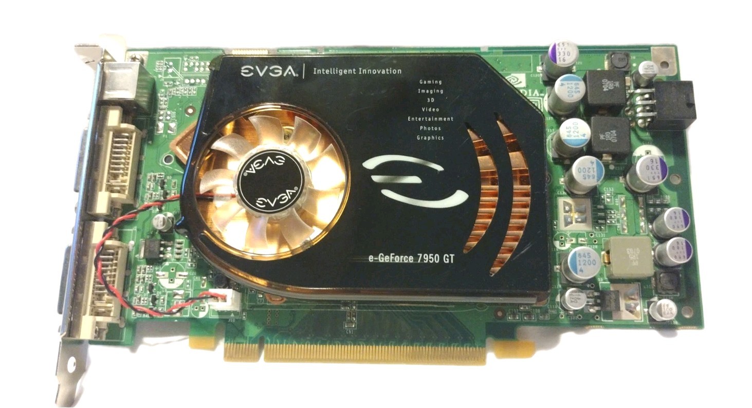 EVGA e-GeForce 7950 GT 512MB PCI-E Graphics Card GPU Untested B2