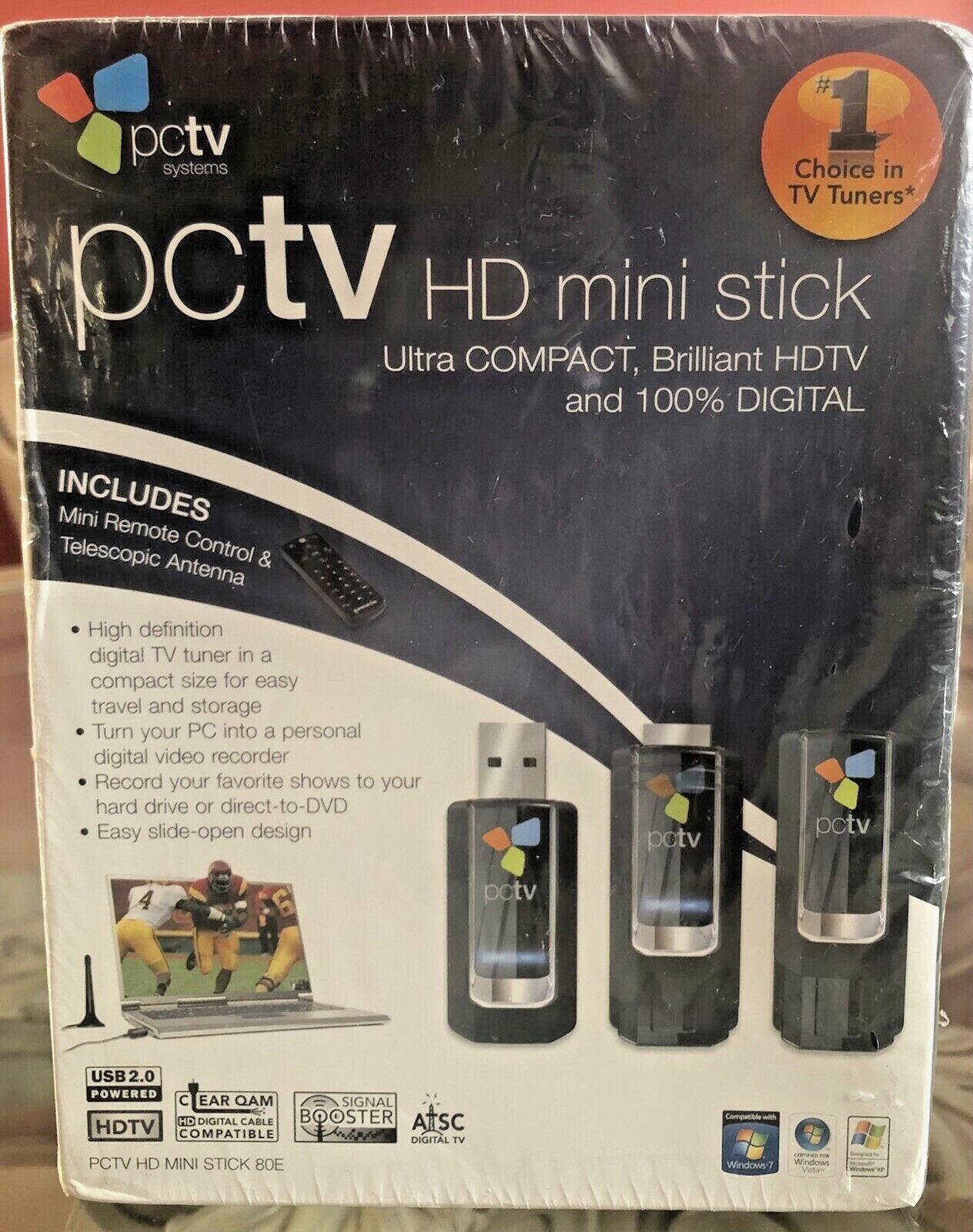 NEW Hauppauge PCTV HD Mini Stick USB 100% Digital HDTV Tuner + Remote Antenna