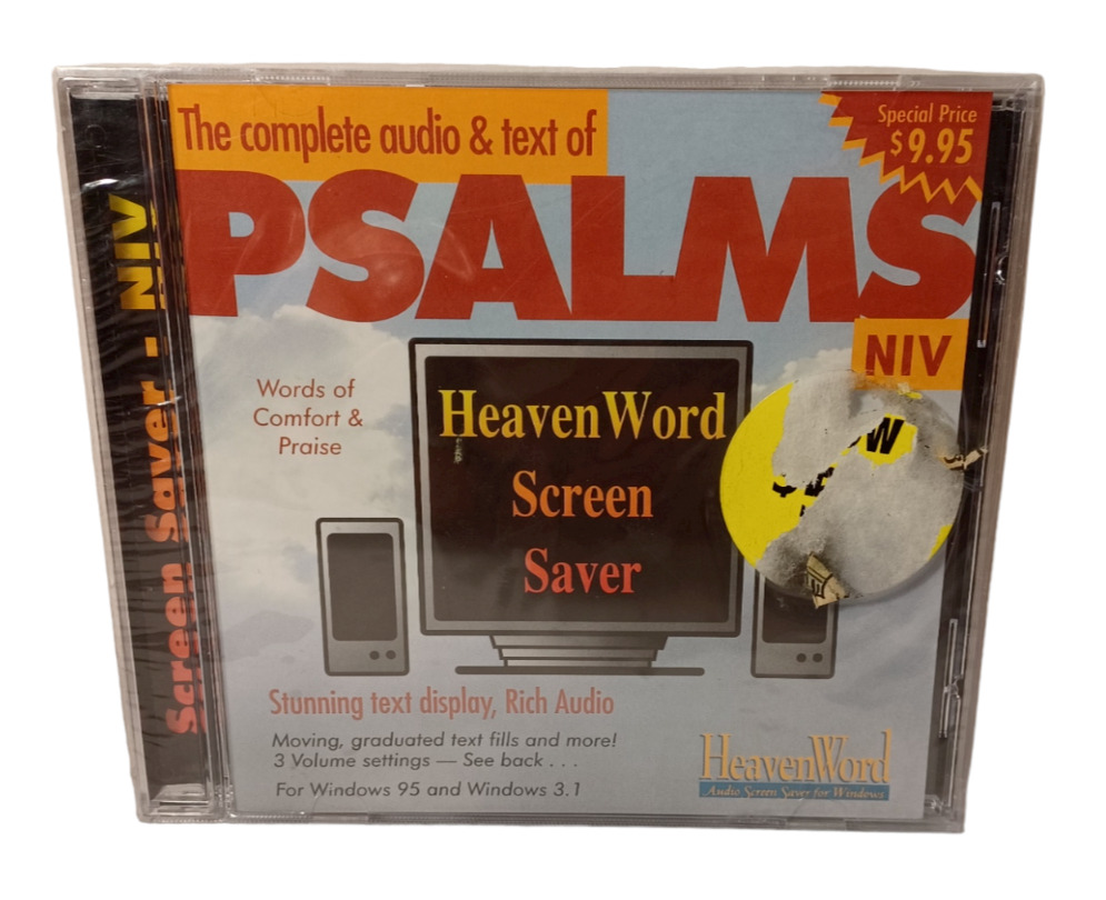 NEW & Sealed NIV Vintage Complete Audio & Text of Psalms CD-ROM - Windows 95 3.1