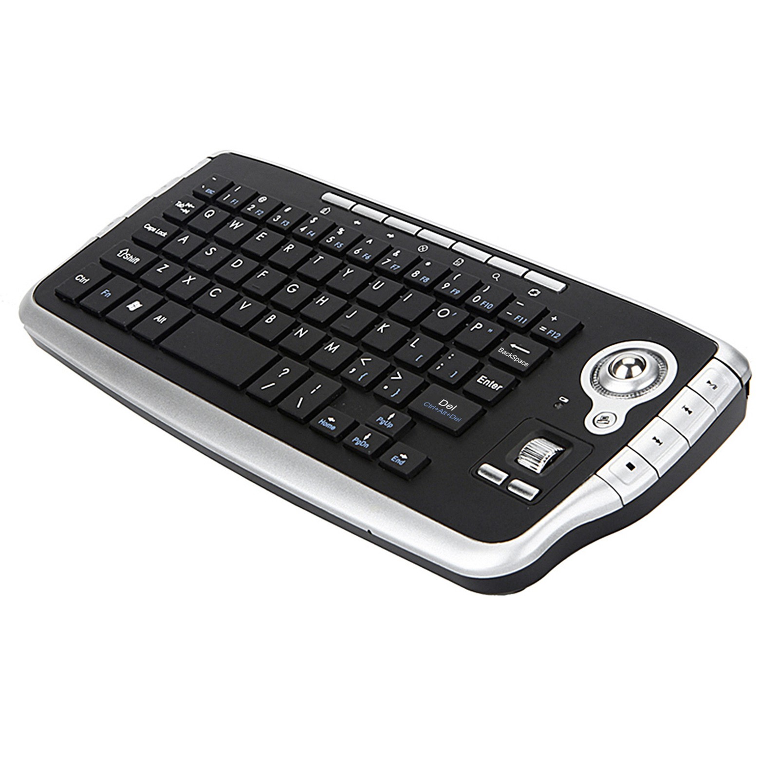 E30 2.4GHz Wireless Keyboard With Trackball Mouse Scroll Wheel Remote Contr YQEJ