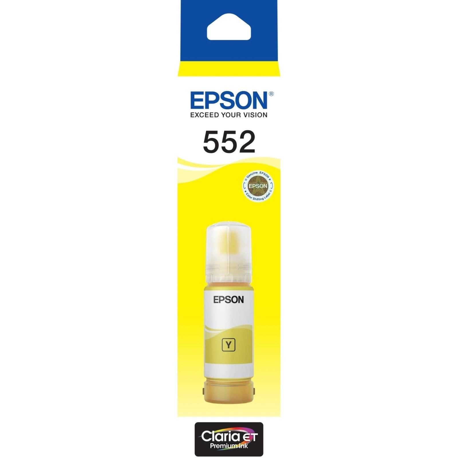 AU Epson T552 Yellow EcoTank 552 Ink Bottle Toner C13T06W492 Genuine Original