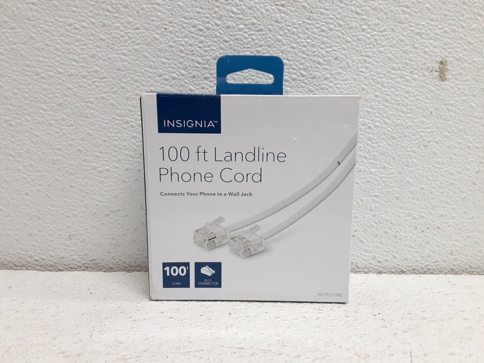 Insignia - 100' Landline Phone Cord NS-TPLC1002 - White