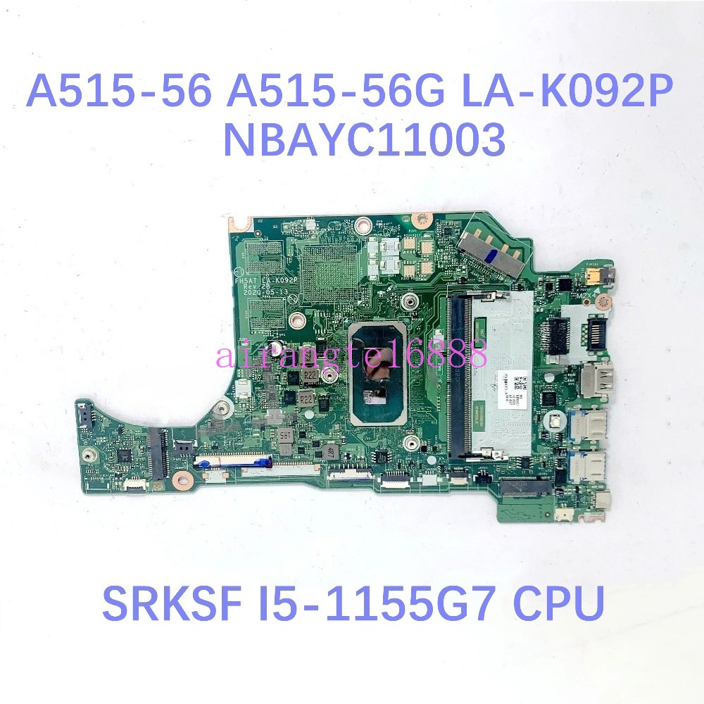 FH5AT LA-K092P For ACER A515-56G A515-56 Motherboard With I5 I7 CPU GM / MX350