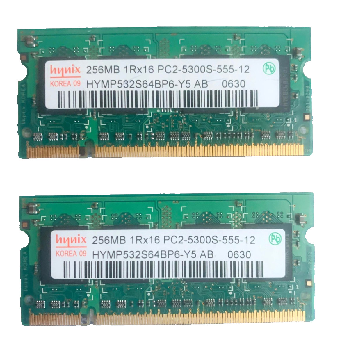Hynix 2 x 256MB 1Rx 16 PC2-5300S HYMP532s64BP6-Y5 RAM Memory