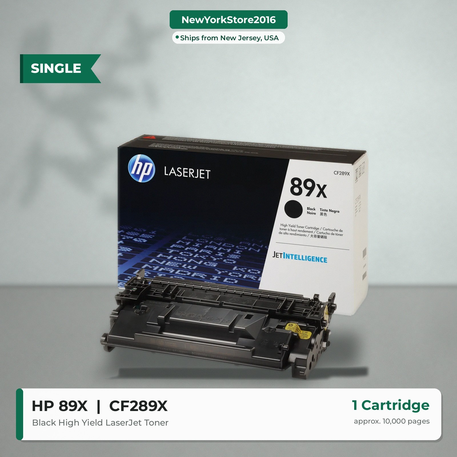 3x Genuine HP 89X LaserJet Toner Cartridge - Black (CF289X) Pack of 3