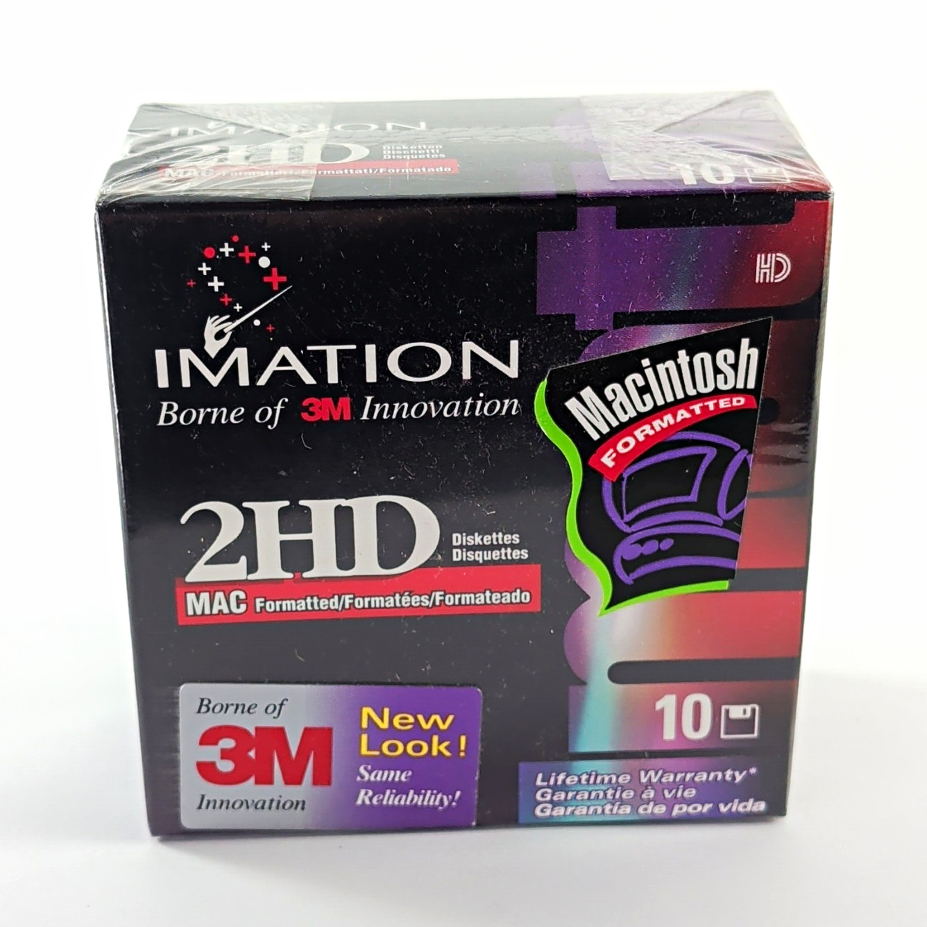 Imation 2HD MAC 3.5" Floppy Disks 1.40MB High Density 10 Pack w/ Labels