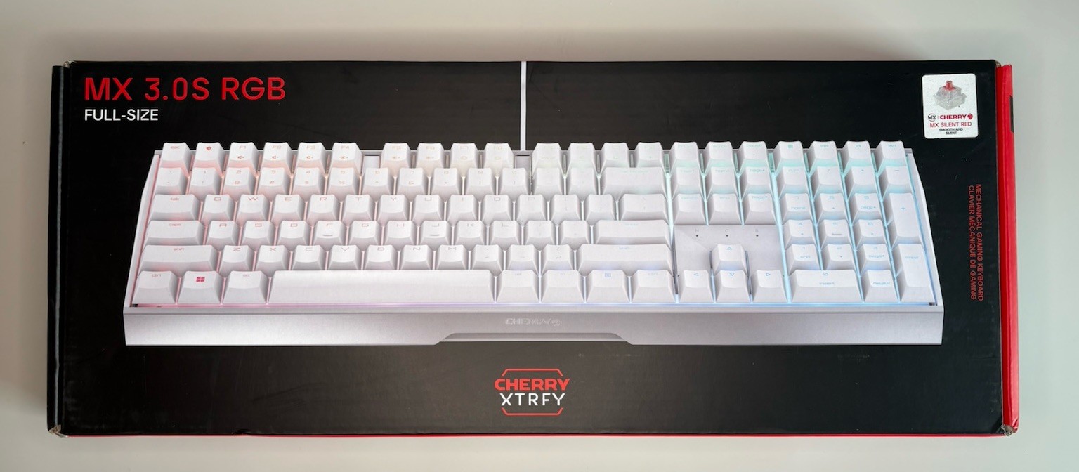 Cherry XTRFY MX 3.0S RGB Full-Size Mechanical Gaming Keyboard, White, Brand New