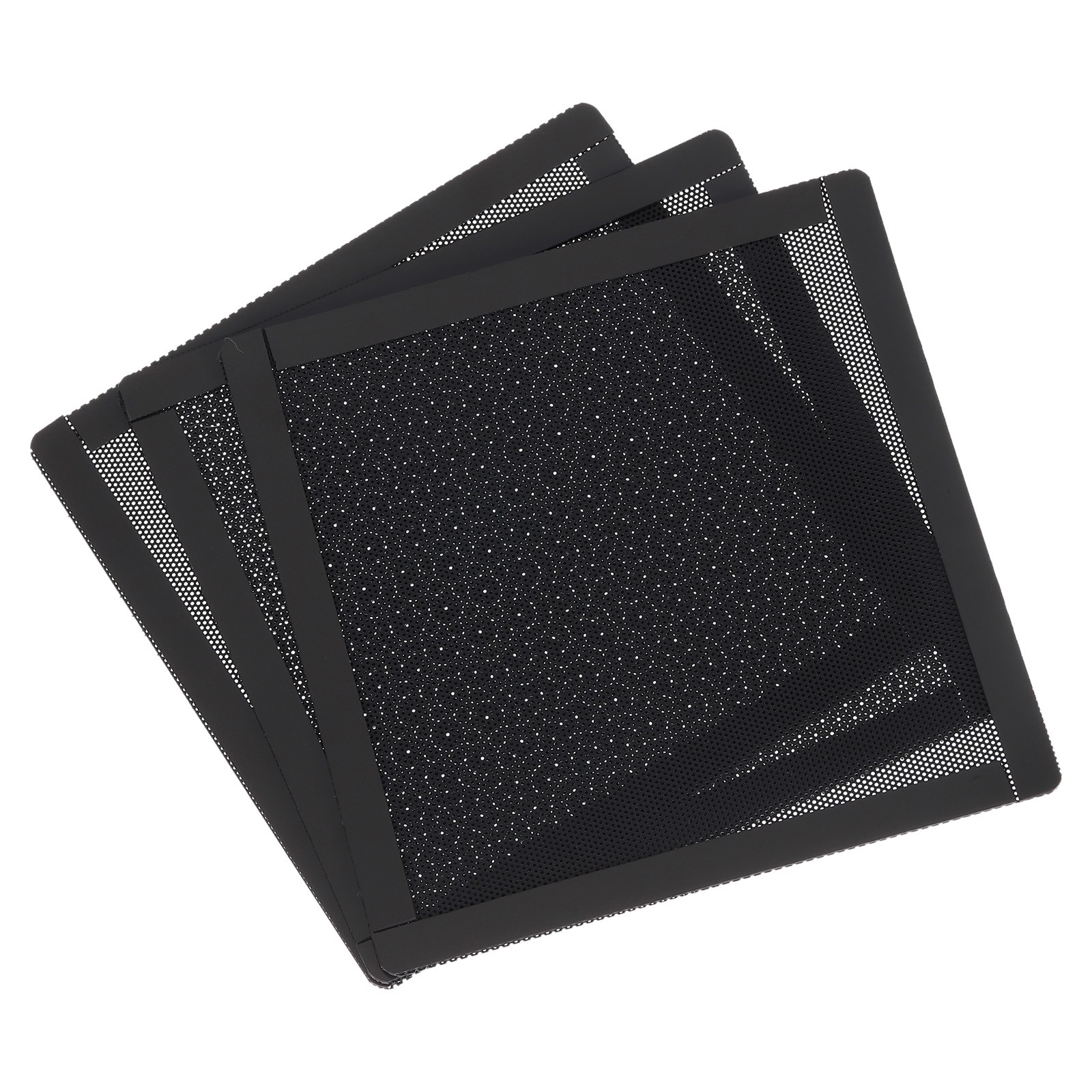 3PCS PC Dust Filter 150x150mm Magnetic Frame PVC Computer Cooler Mesh Black