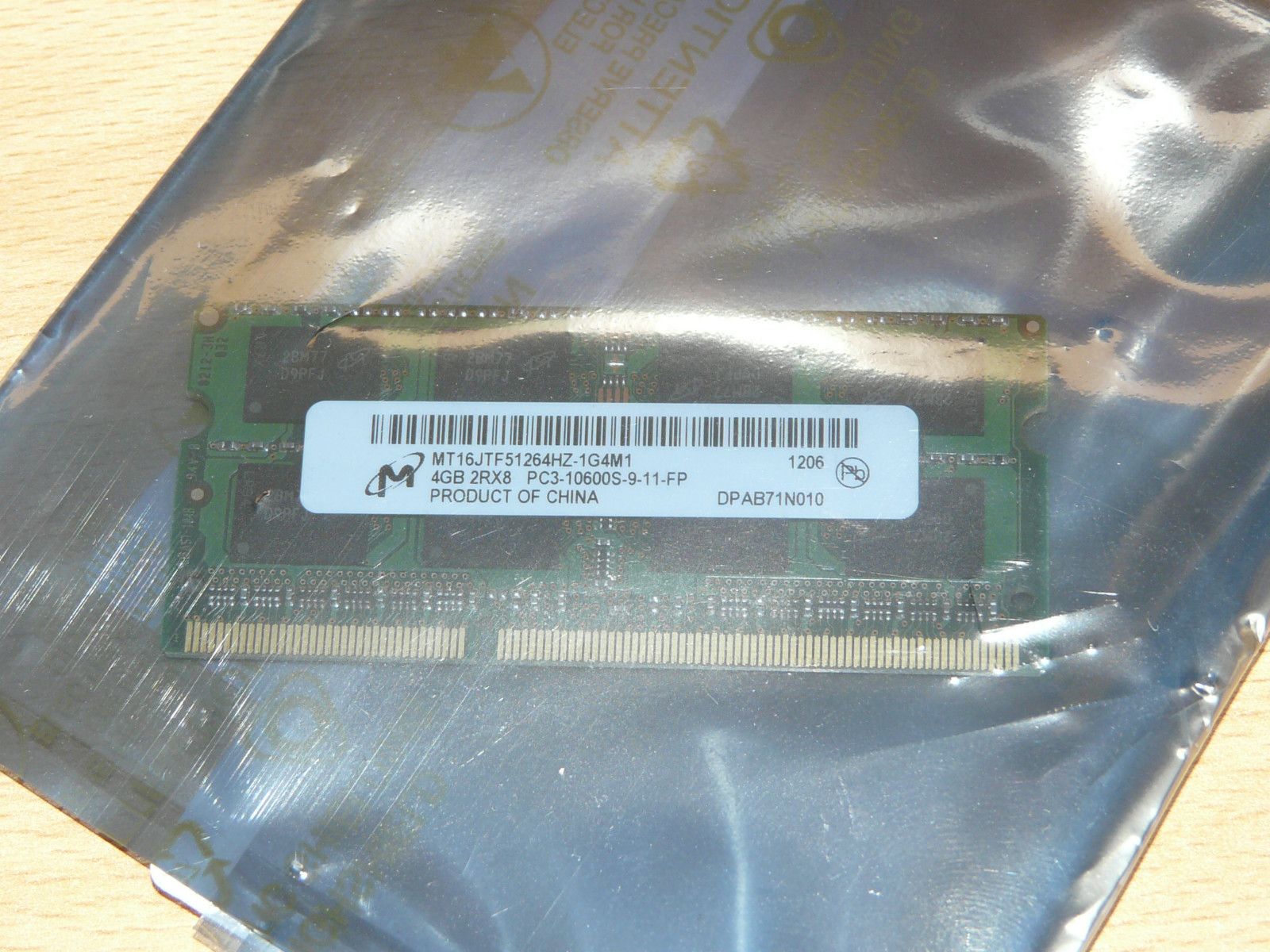 NEW DELL MICRON MT16JTF51264HZ-1G4M1 4GB DDR3 PC3-10600 1333MHz X830D 0X830D