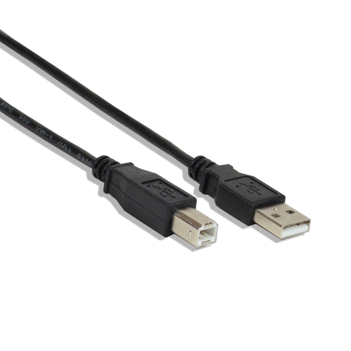 5 Pack 6ft USB 2.0 A Male to B Male High Speed 6 Feet Printer Scanner Cable