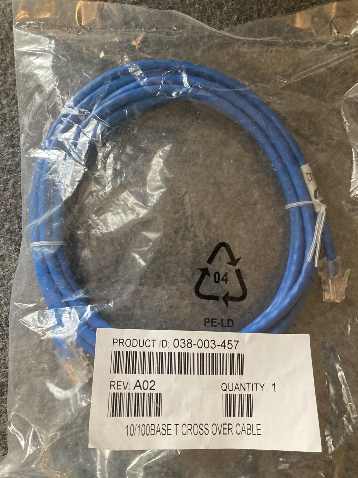 EMC 038-003-457 10FT CAT5 T CROSS OVER CABLE 10/100BASE CAT5 T CROSS OVER CABLE
