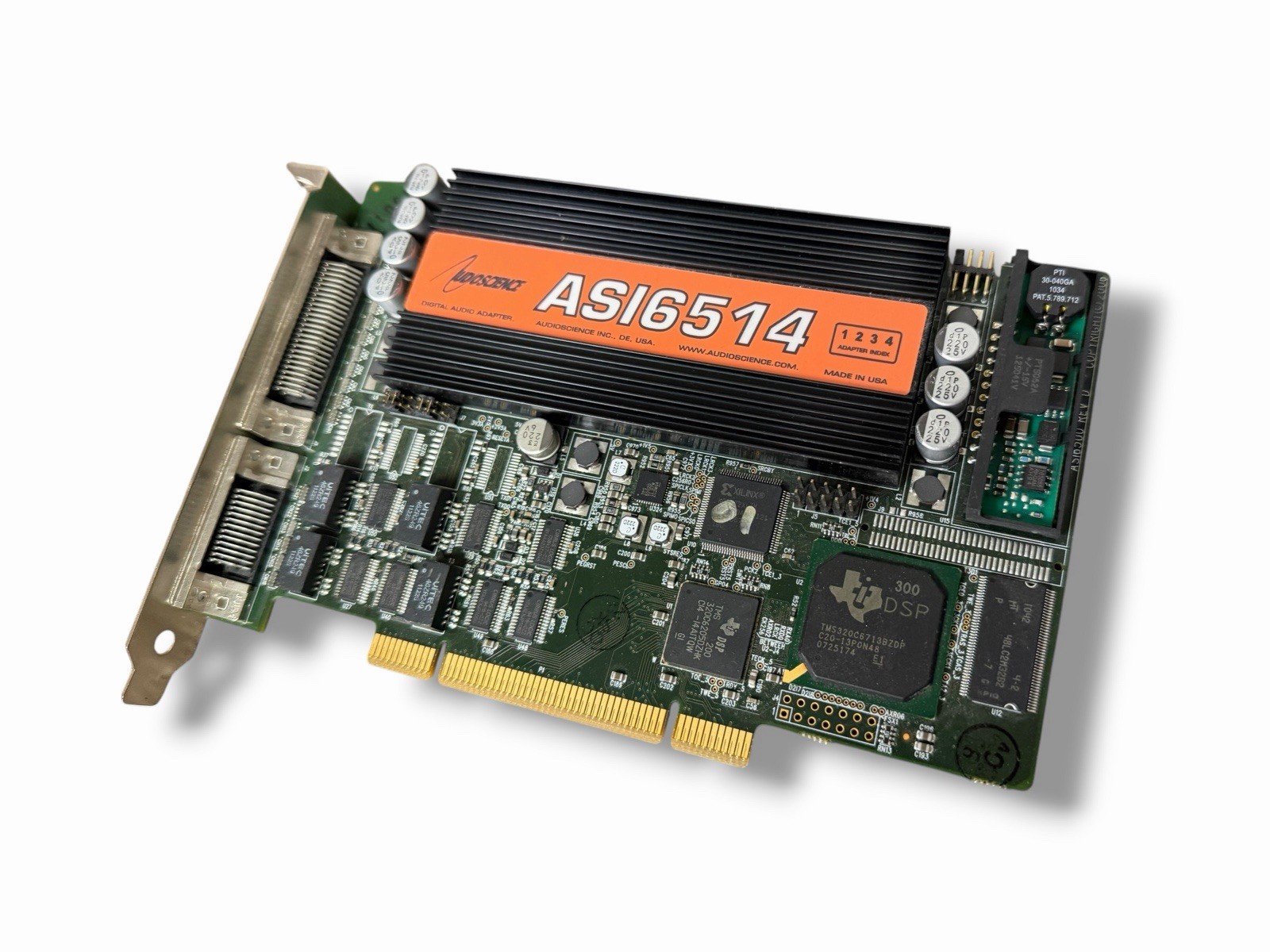 AudioScience ASI6514 PCI Broadcast Multichannel Sound Card - TESTED
