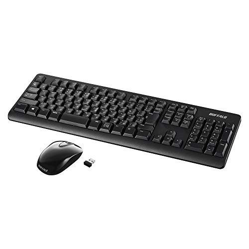 Buffalo BUFFALO Wireless Full Keyboard and Quiet Mouse Set High Durability Long