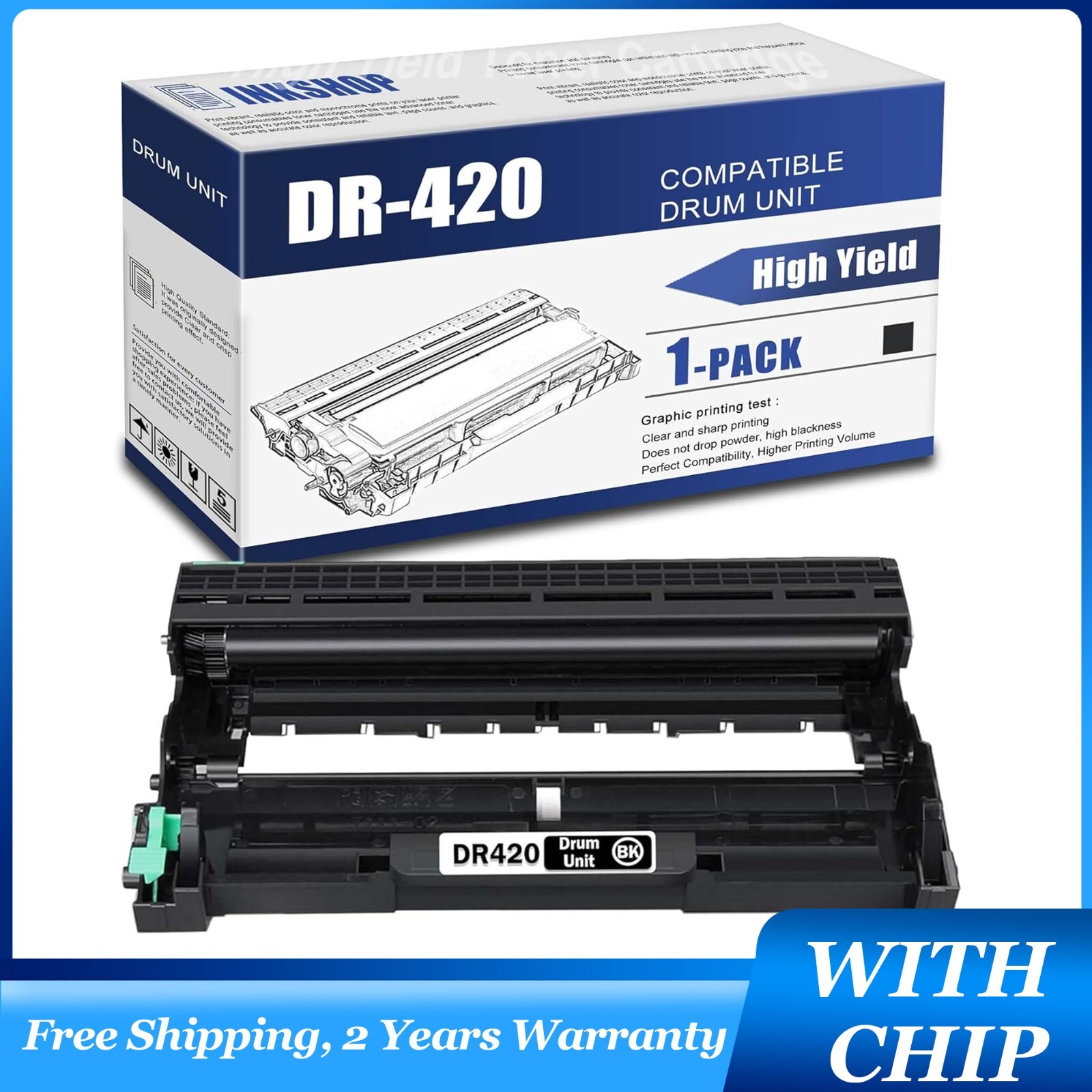 DR420 1PK BK Drum for DCP-7065DN HL-2240D HL-2270DW MFC-7360N MFC-7460DN 7860DW