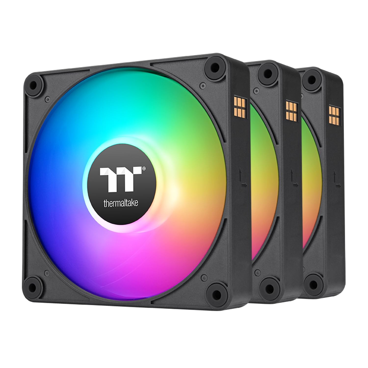 Thermaltake CT140 EX ARGB Sync PC Cooling Fan (3-Fan Pack), 140mm, Black 