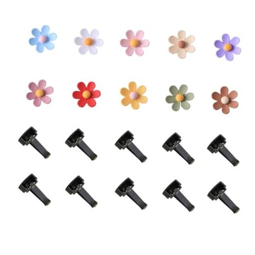 10Pcs Cute Car Vent Clips Flower Air Vent Clips Interior Aesthetic Women 