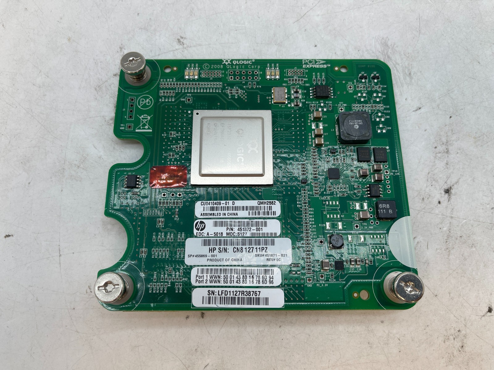 HP QLogic QMH2562 8Gb Fibre Channel Mezzanine Card - Free S/H