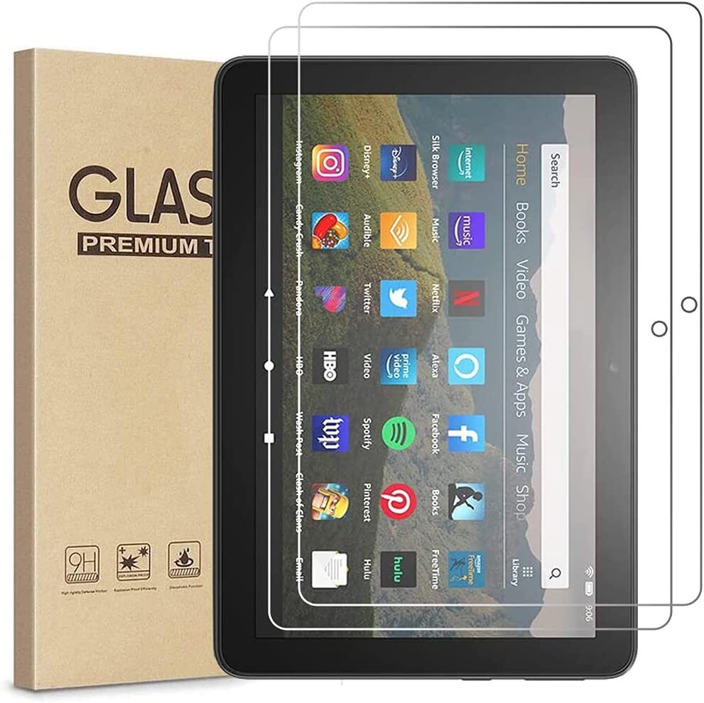 2PCS Amazon Fire HD 8 tablet (newest model) 2025 Screen Protector Tempered Glass