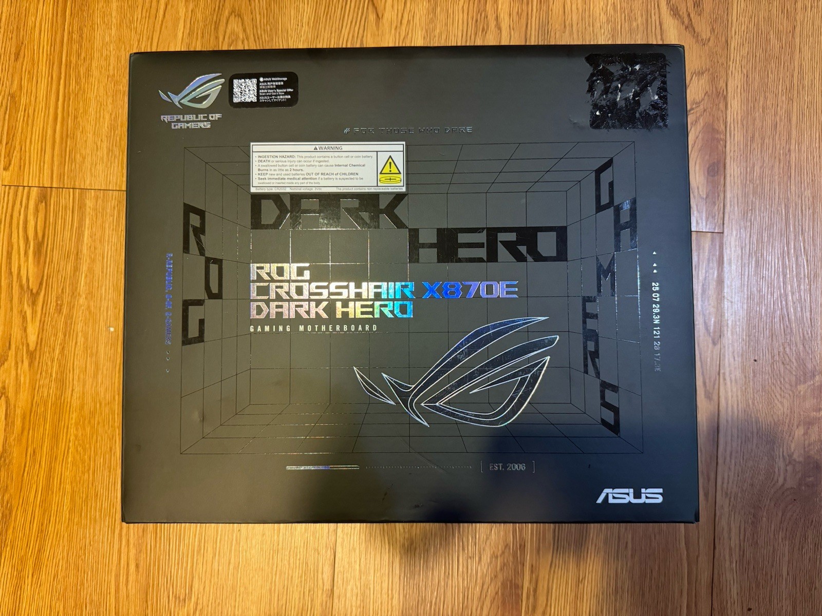 ASUS ROG Crosshair X870E Dark Hero AM5 ATX DDR5 WiFi 7 Gaming Motherboard