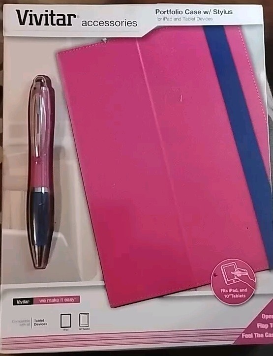 Vivitar Accessories Portfolio Case w/ Stylus Pink