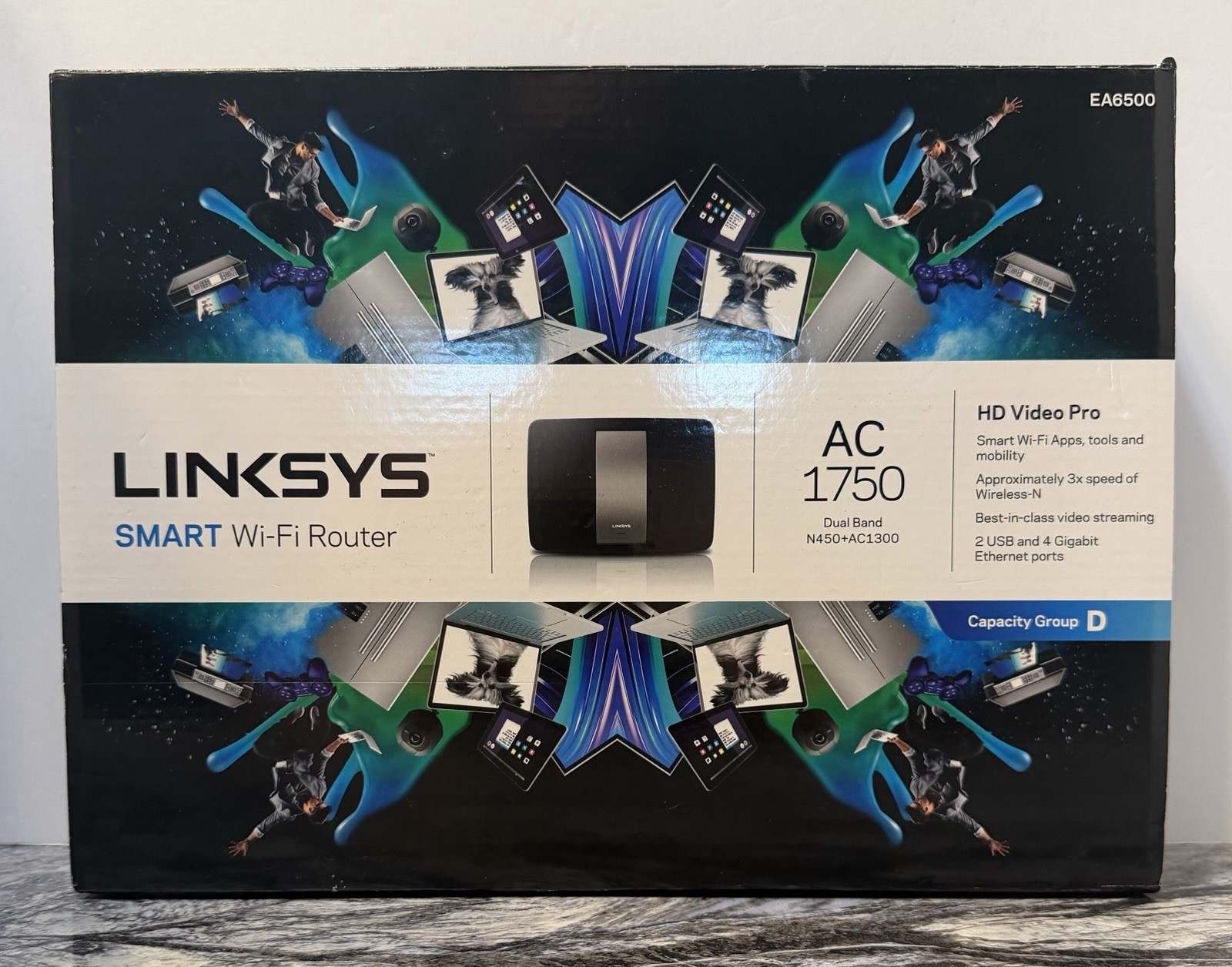 Linksys Smart WiFi AC1750 Wireless Dual Band Router HD 3D Video EA6500 FAST SHIP
