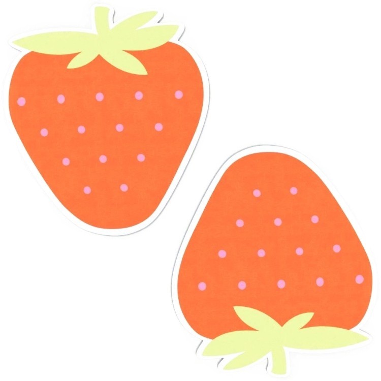Bundle of 2 - HeyDay Strawberry-Shaped Non-Slip Mouse Pad - Red (9" x 8") NEW