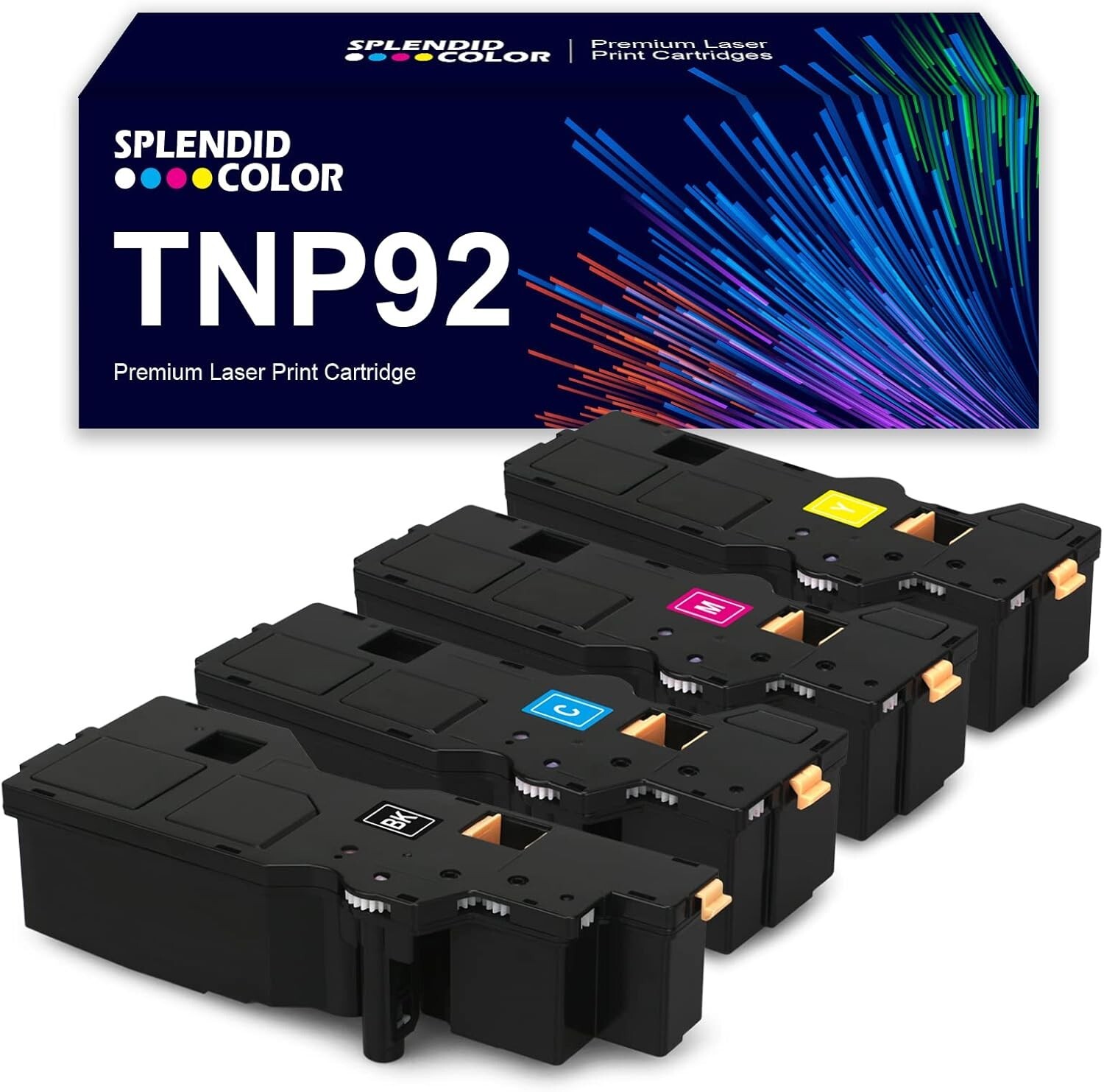 TNP92K TNP92C TNP92M TNP92Y For TNP-92 TNP92 Toner Cartridge Replacement, 1660