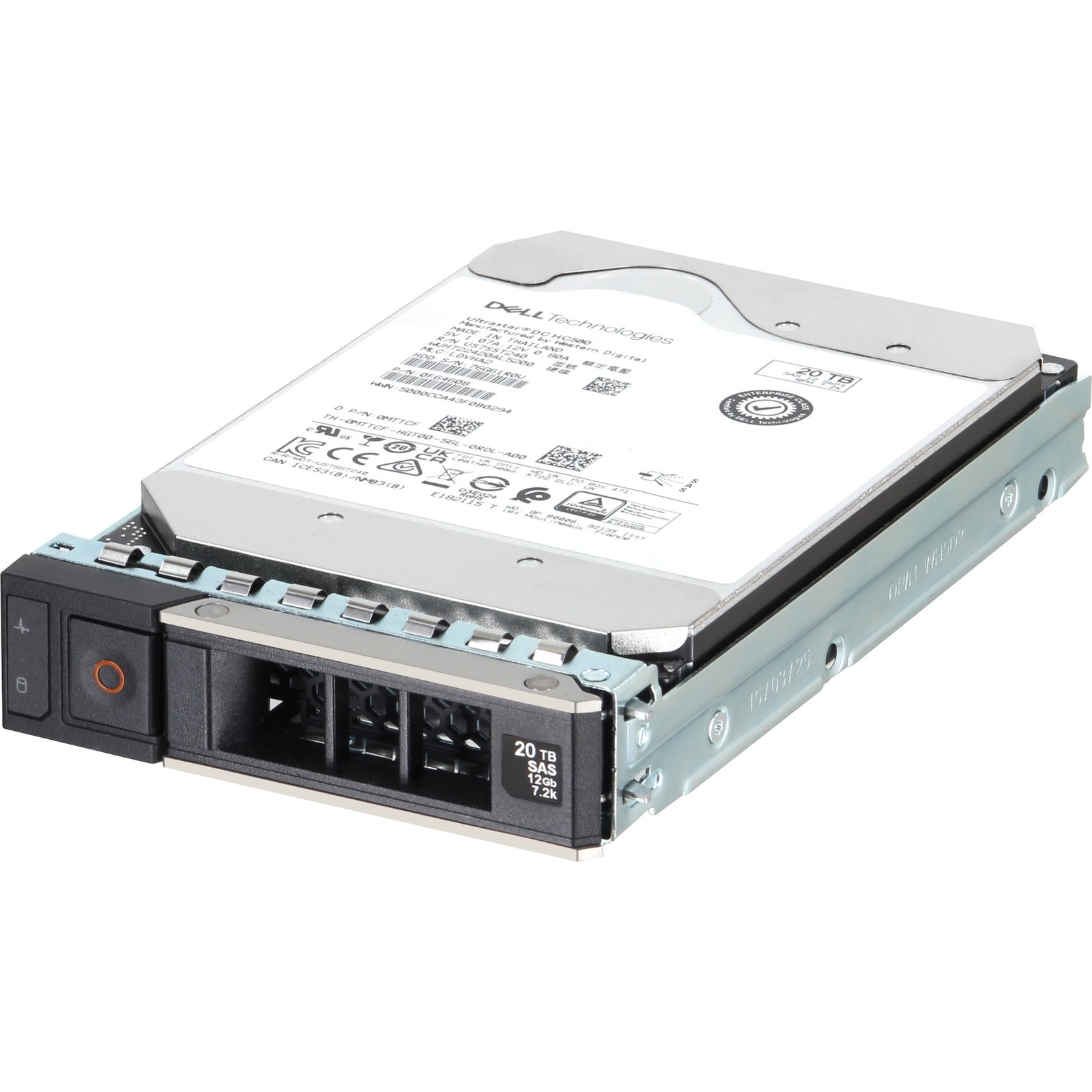 MTTCF Dell 20TB 7.2K 512e 12Gbps NL SAS 3.5 HDD Ultrastar DC HC580