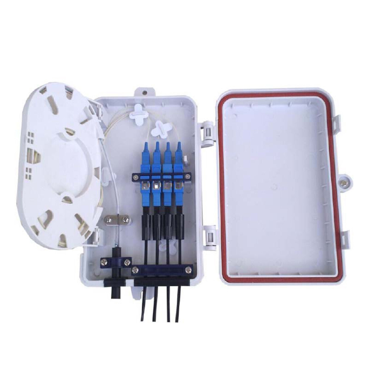 Newtech 552-110 8 Port LC MM OM3 10G Weather Resistant Fiber Termination Box Wal