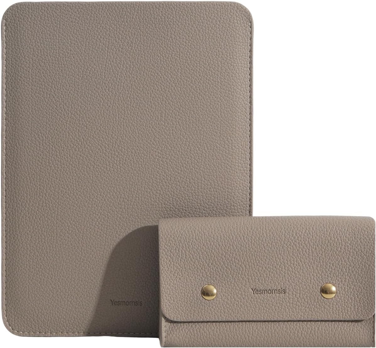 PU Leather Padded Laptop Sleeve 16Inch for MacBook Pro 15 & 16 with Charger Pouc