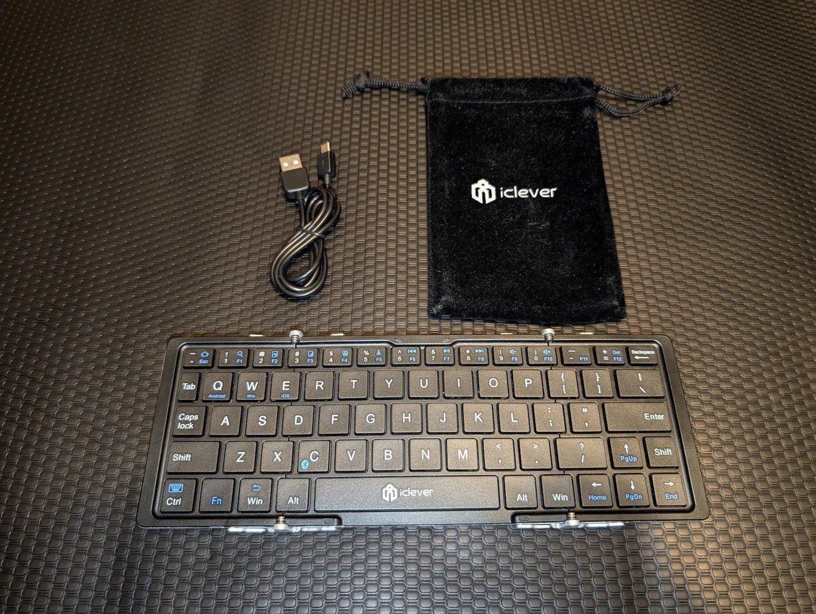 iClever IC-BK03 Tri-folding Wireless Keyboard Bluetooth Foldable PC and Android