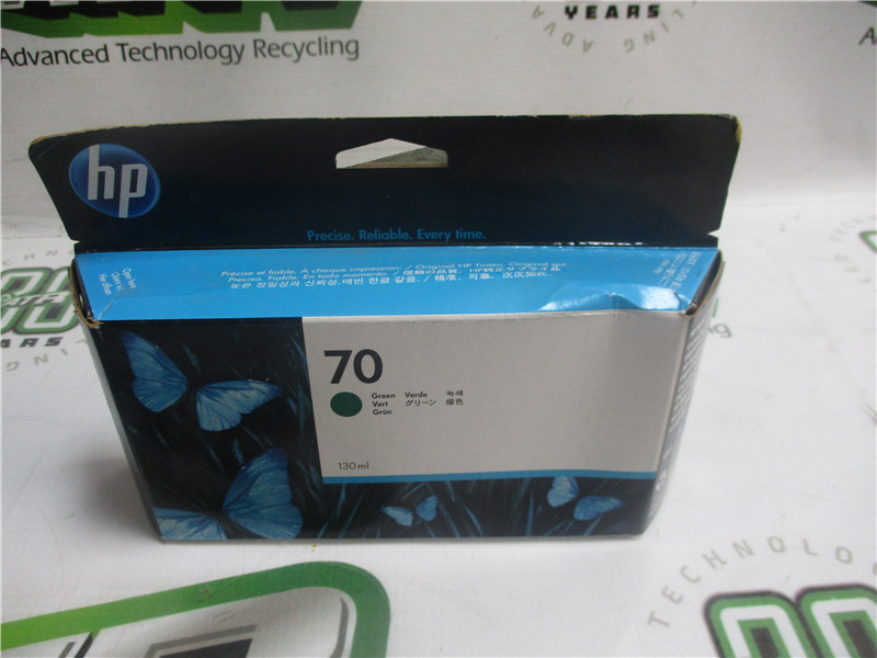 HP C9457A Green Ink Cartridge New Factory Sealed Exp 12/2017