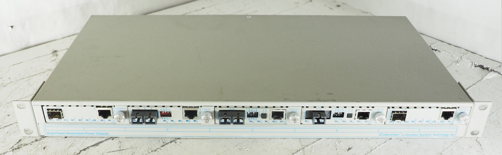 Omnitron Systems IConverter 8220-2 w/Modules 2xGX/T2, GX/T, 2x10/100 Dual Power