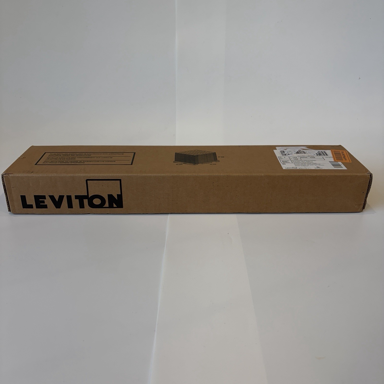 Leviton 49255-H48 QuickPort Flat Panel, 48-Port, 2RU, Cable Black