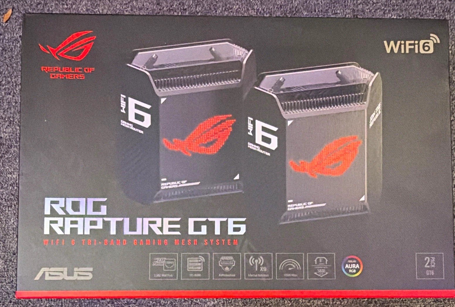 ASUS ROG Rapture GT6 WiFi 6 Tri-Band Gaming Mesh Router System 2-Pack #1