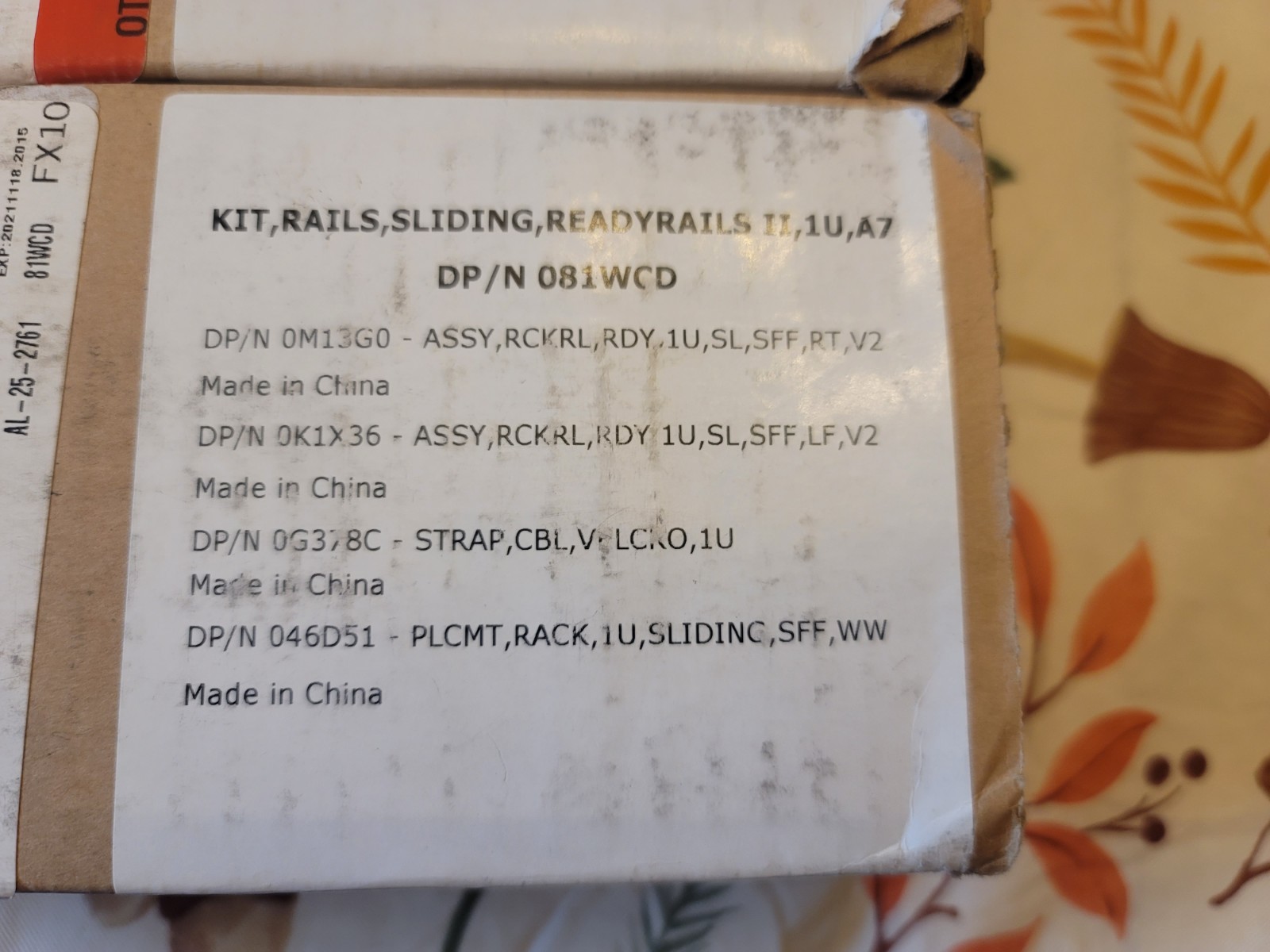 Dell 06RTCR 081WCD 1U Sliding ReadyRails II Rail Kit PowerEdge R620 R630 R320