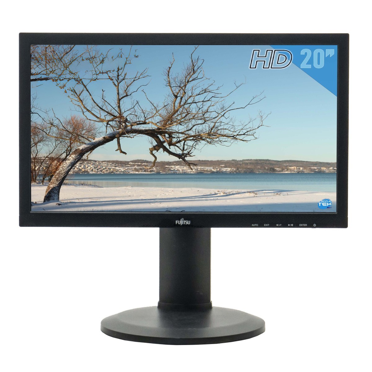FUJITSU B20T-7 20" Wide VGA DVI Audio LCD Monitor Black