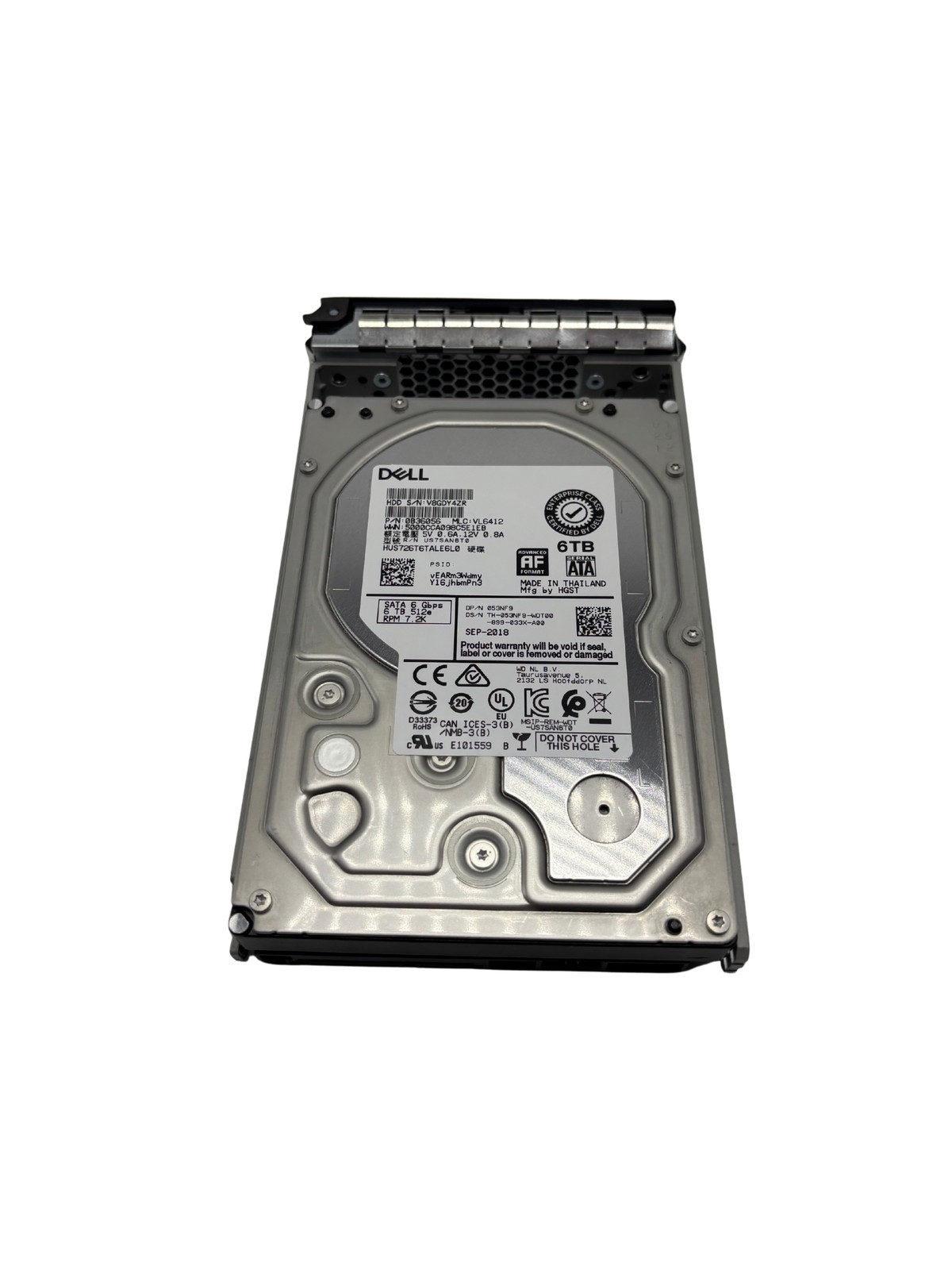 Dell 53NF9 6TB 6Gbps 512e 7200RPM SATA 3.5 Hard Drive"