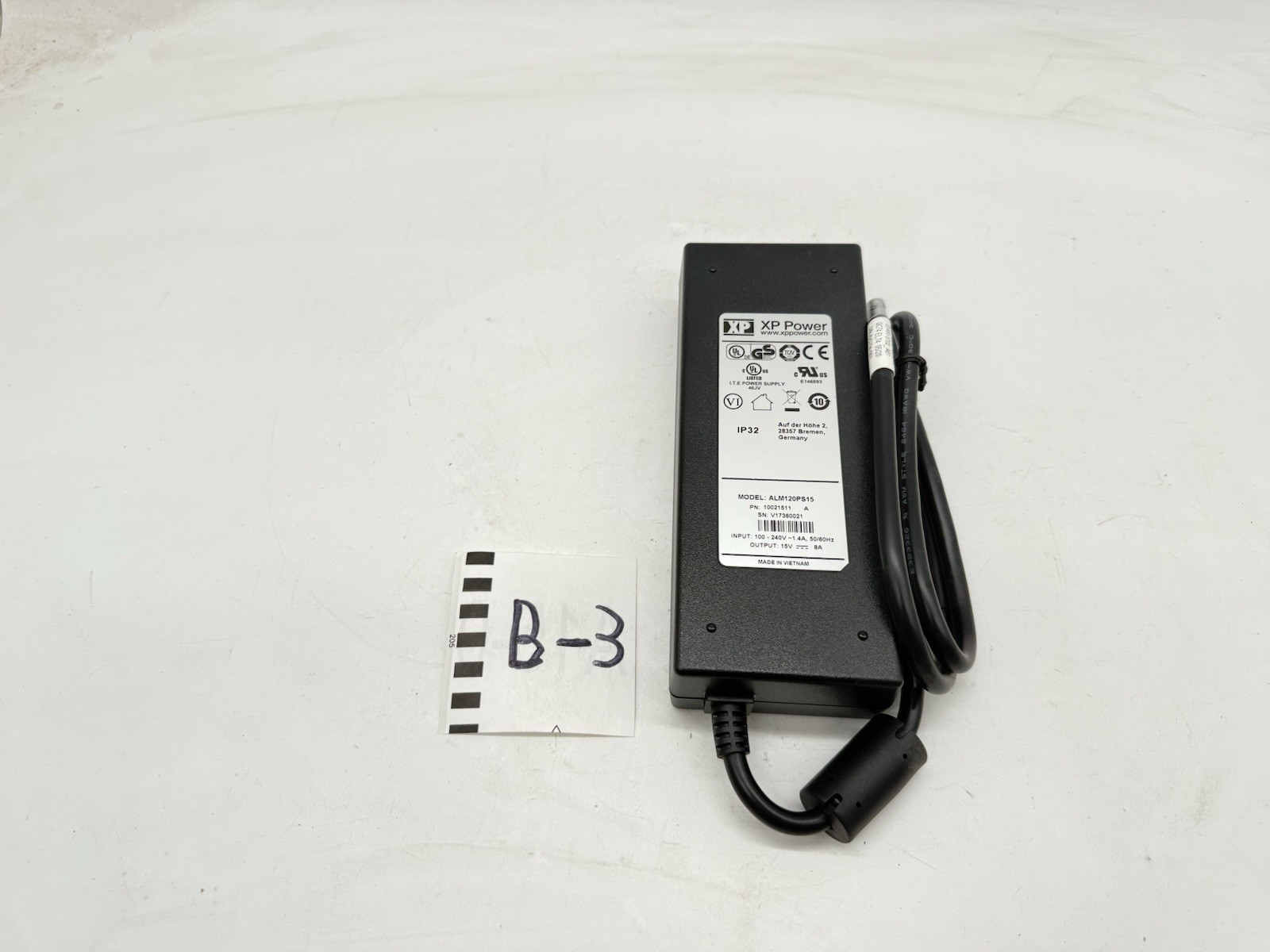 XP Power ALM120PS15 Industrial AC/DC Adapter 15V 8A 120W Power Supply with LEMO