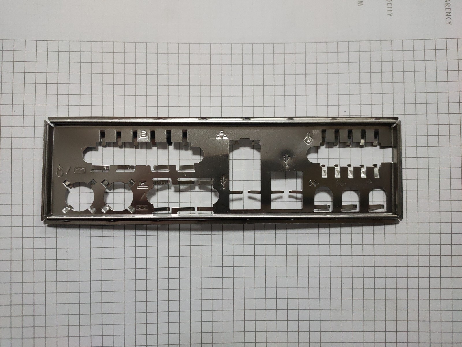 ASRock K7VT4A+, K7S8X, K7Upgrade-600, K758SE - ATX Bezel IO Shield Slot Plate