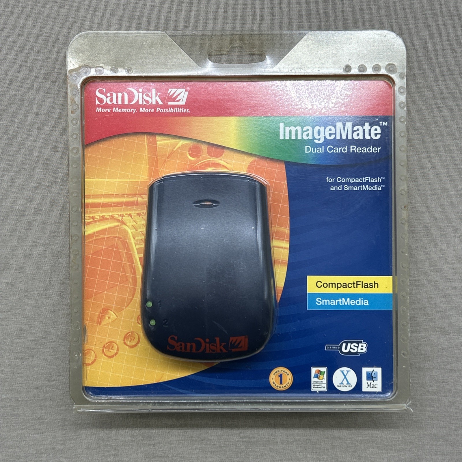 SanDisk ImageMate Dual Card Reader (CompactFlash / SmartMedia) NEW NIP Transfer+