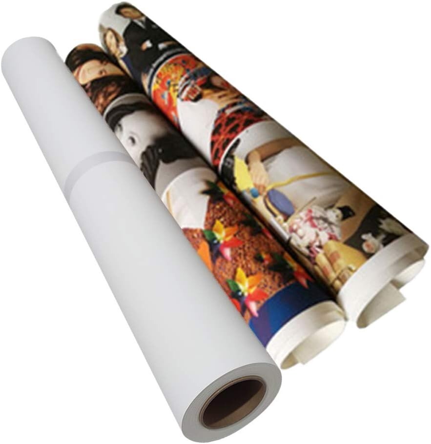 Polyester Canvas Roll 24in x 40ft Waterproof Matte Inkjet Canvas--white