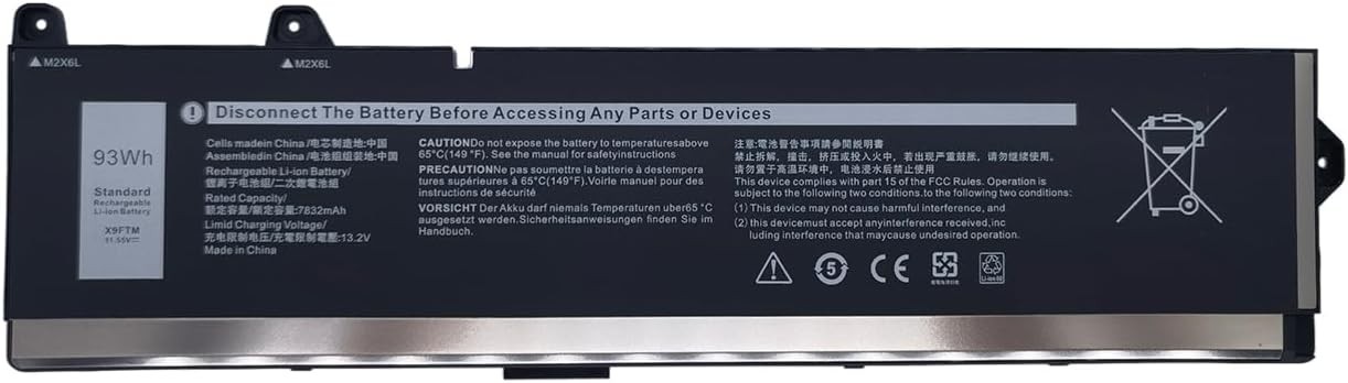 X9FTM Battery LOT for Dell Precision 7670 7770 7680 7780 Series X26RT 5JMD8
