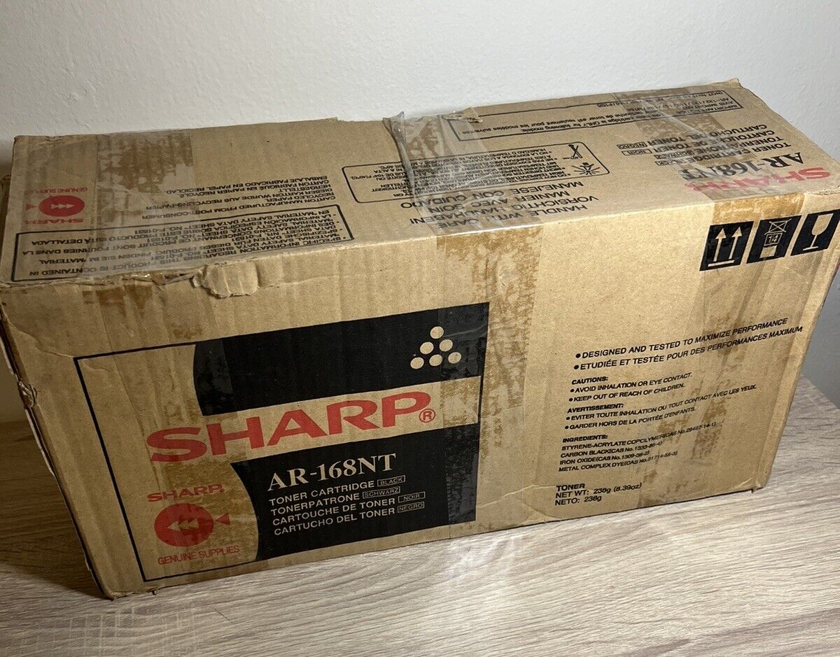 Sharp AR-168NT Black Toner Cartridge High Yield Open Box Sealed Inner Packaging