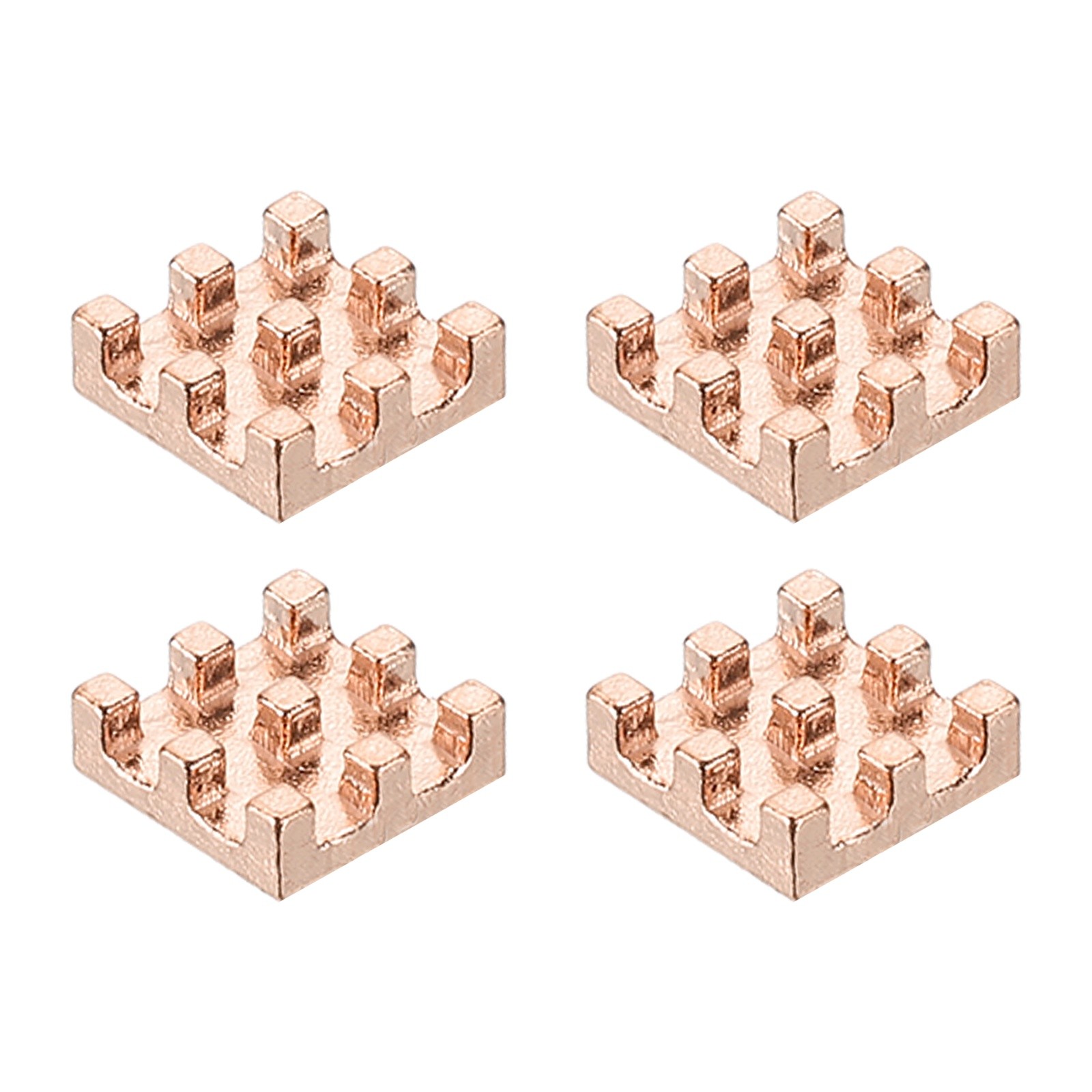 4 Pcs Copper Heatsink 6x6x2mm, Heat Sink Cooler Radiator for Raspberry Pi