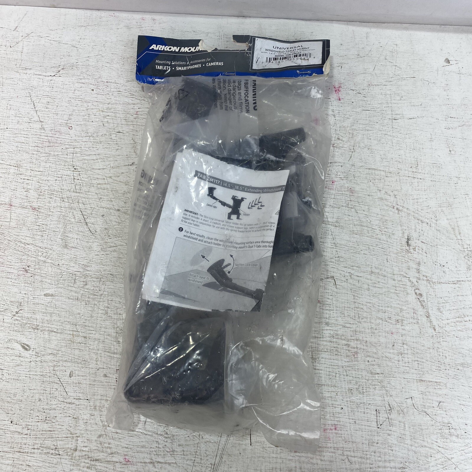 Arkon Mounts TAB-CM117 Extension Arm Windshield Suction Tablet Mount Retail 