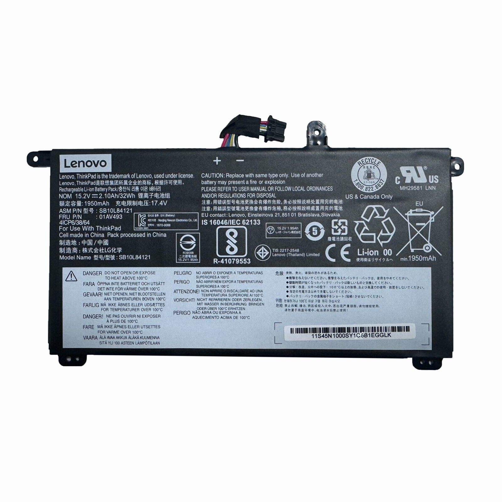 Genuine 32Wh 01AV493 Battery For Lenovo ThinkPad T570 T580 P51S P52S SB10L84121
