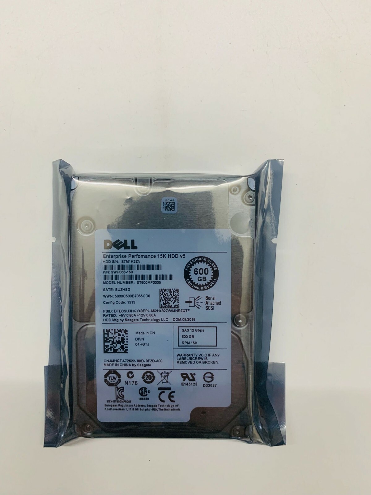 NEW Dell ST600MP0005 4HGTJ 600GB 15000RPM 2.5 SAS 12Gbps HDD Hard Drive 04HGTJ