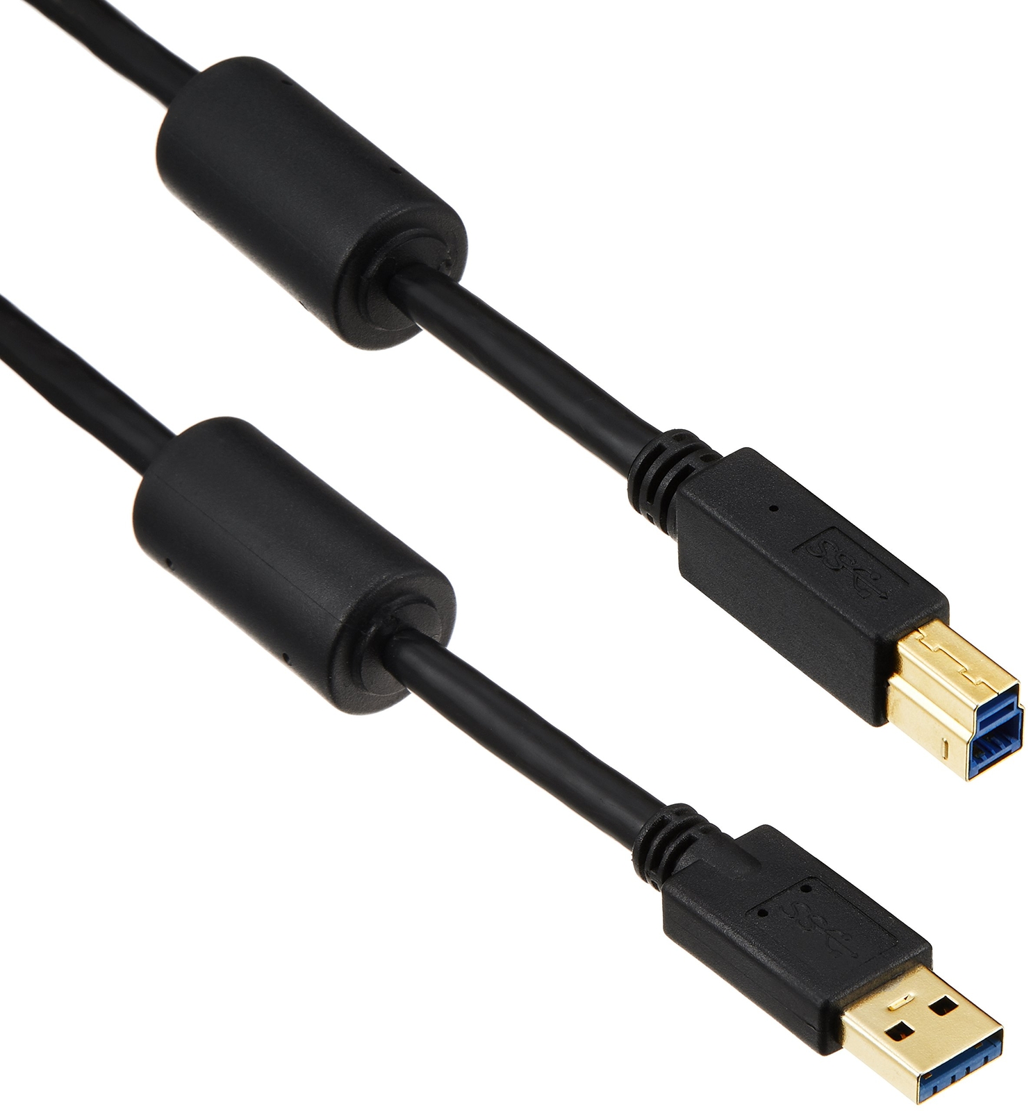 Elecom USB3.0 cable USB A Male to USB B Male Ferrite Core 3m Black USB3-BF30BK